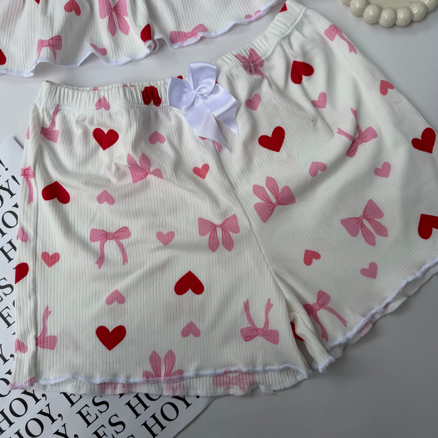 Pijama Daphne corazones con Moño