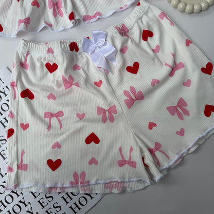 Pijama Daphne corazones con Moño