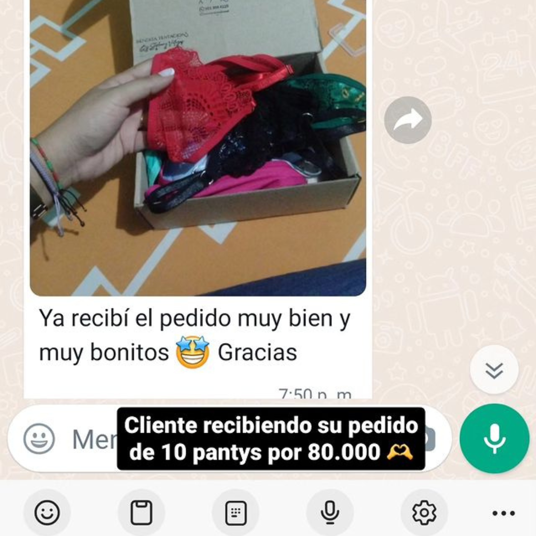 Cajita De 10 Panties + Envío Gratis