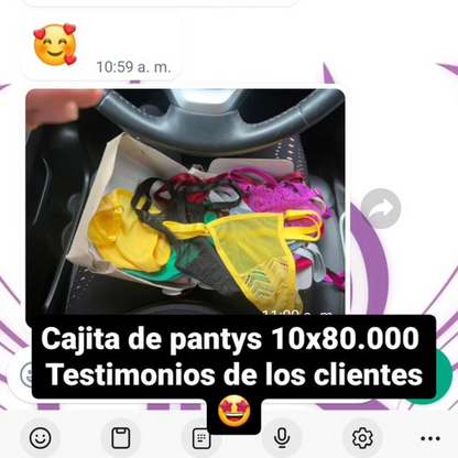 Cajita De 10 Panties + Envío Gratis