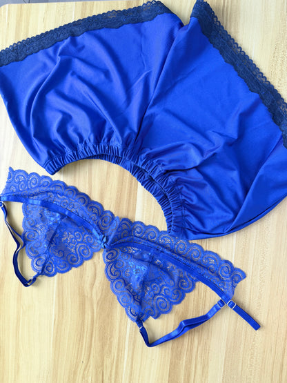 Pijama encaje Azul Rey